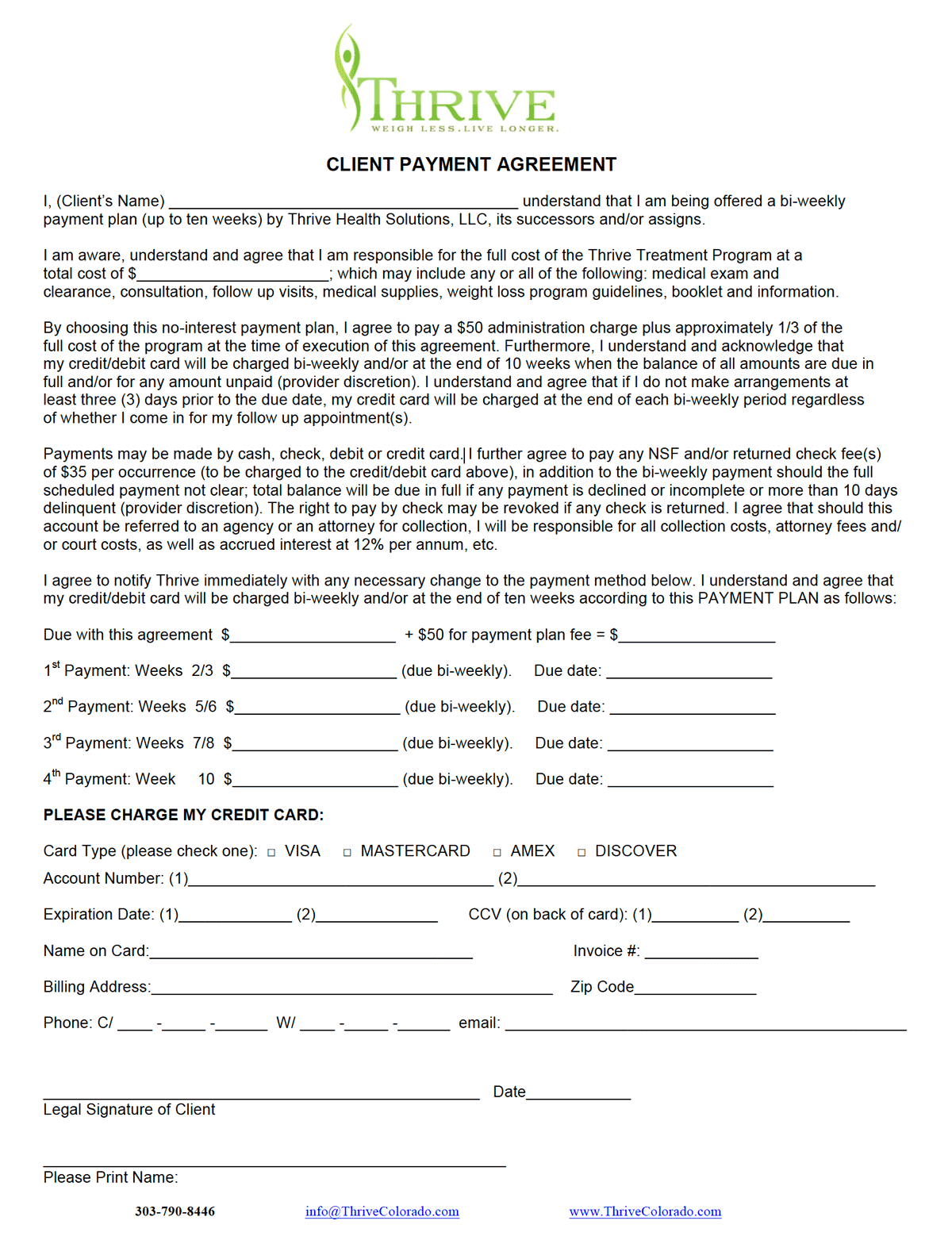 ThrivePay Inhouse Financing Denver, CO Thrive Health Solutions